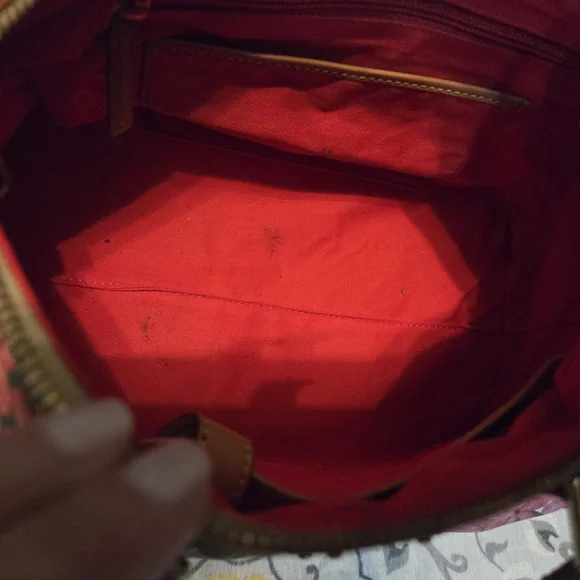 Dooney & Bourke Pink and Green Floral Satchel With Coin Case - Picture 8 of 16